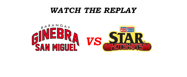 List of Replay Videos Ginebra vs Star April 9, 2017 @ MOA Arena List of Replay Videos Ginebra vs Star April 9, 2017 @ MOA Arena