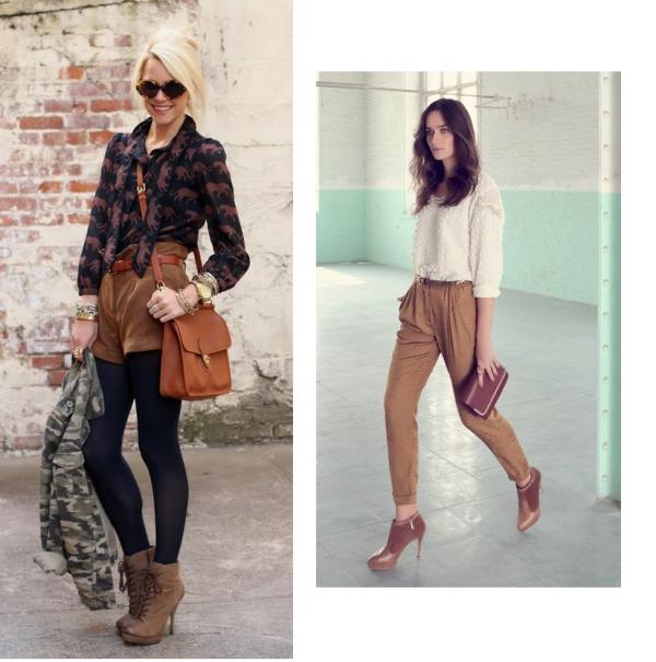 outfit botines cafe oscuro