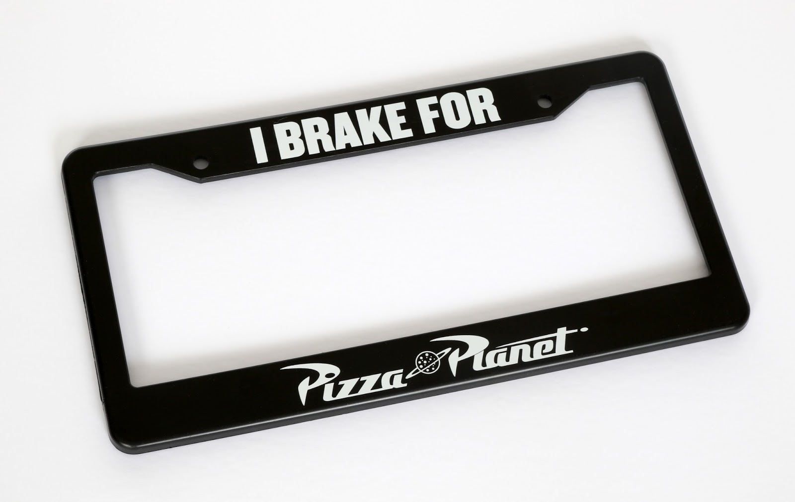 disney pixar pizza planet license plate frame cover 