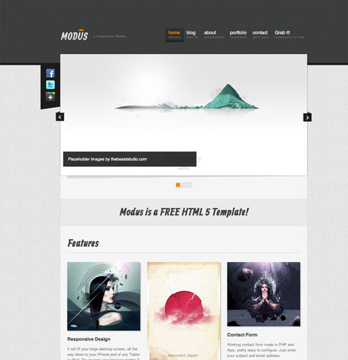 30 Free HTML Web Design Templates | Design Inspiration | PSD Collector