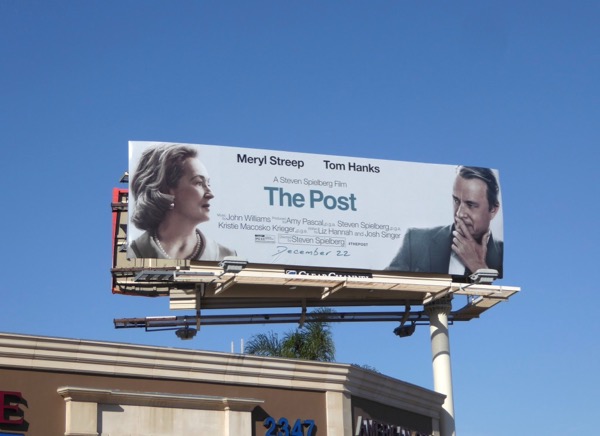 The Post movie billboard Post movie billboard