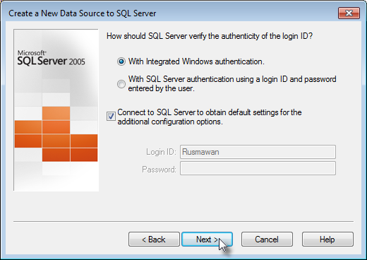 Data source name. Data source name