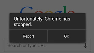 Unfortunately, Chrome has stopped Android Error Message