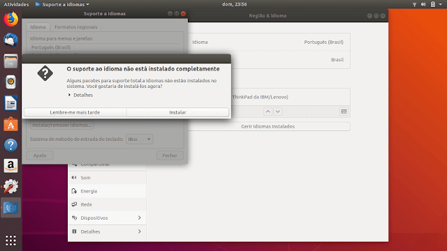 Configurando o idioma do Ubuntu Configurando o idioma do Ubuntu