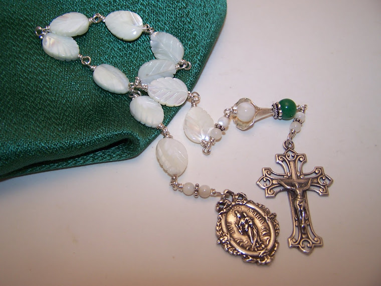No.2.  AVE MARIA CALLA LILY Unbreakable Single Decade Rosary