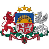 Logo Gambar Lambang Simbol Negara Latvia PNG JPG ukuran 200 px