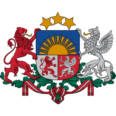 Logo Gambar Lambang Simbol Negara Latvia PNG JPG ukuran 400 px