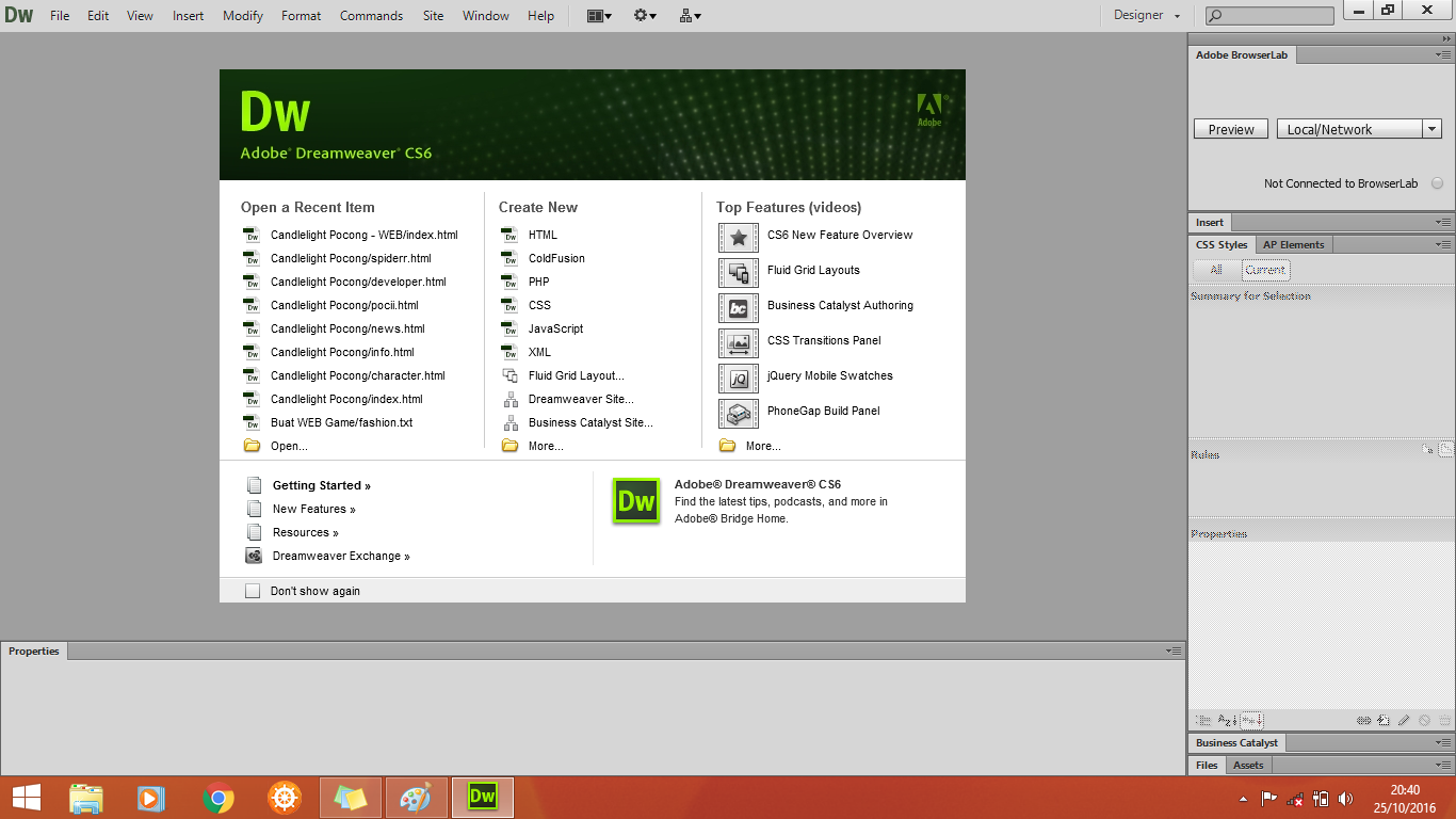 slideshow in dreamweaver cs6