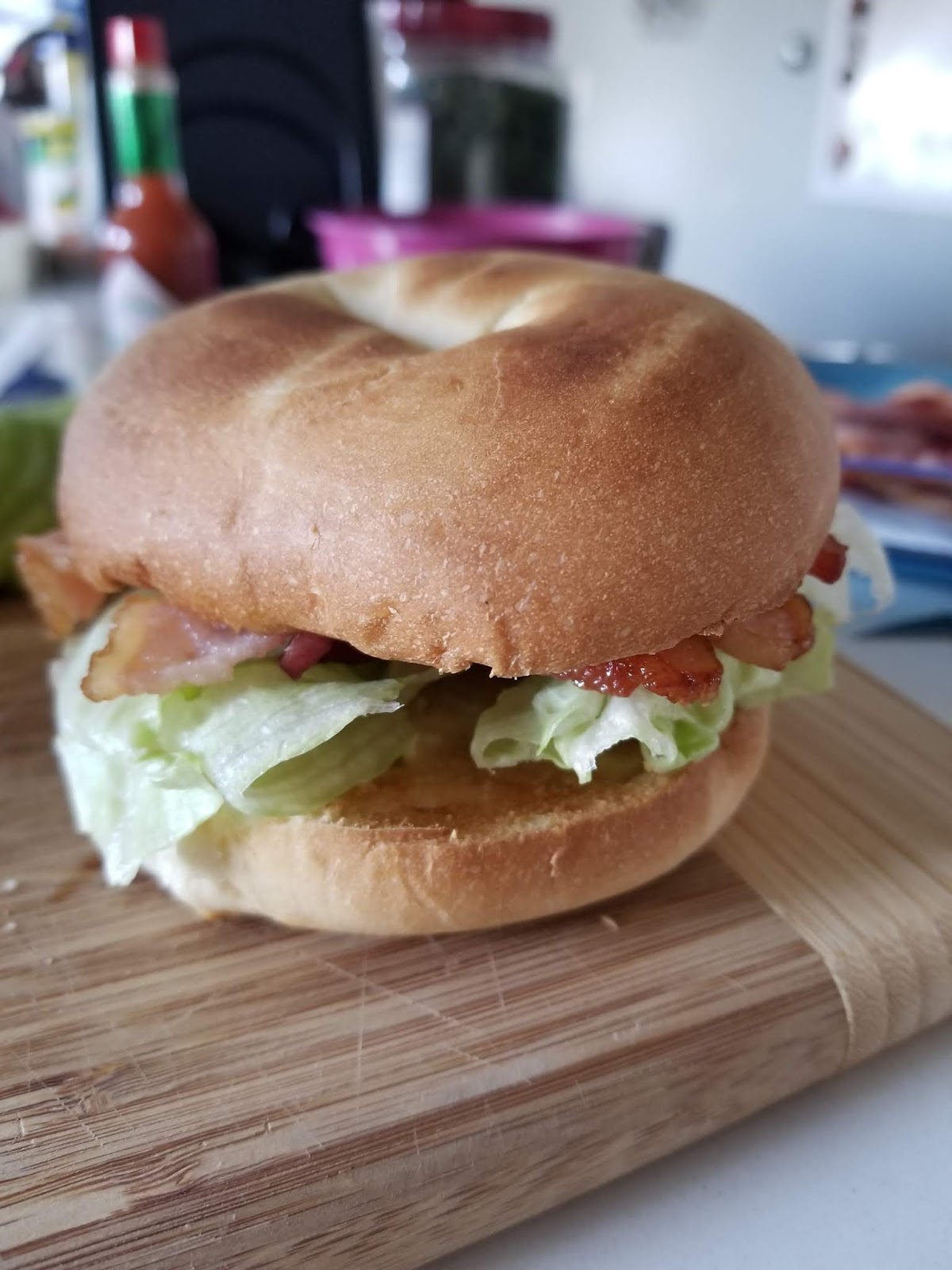 Bacon, Lettuce, Tomato, Bagel or Carb Friendly BLT Wrap Sisters with Stuff