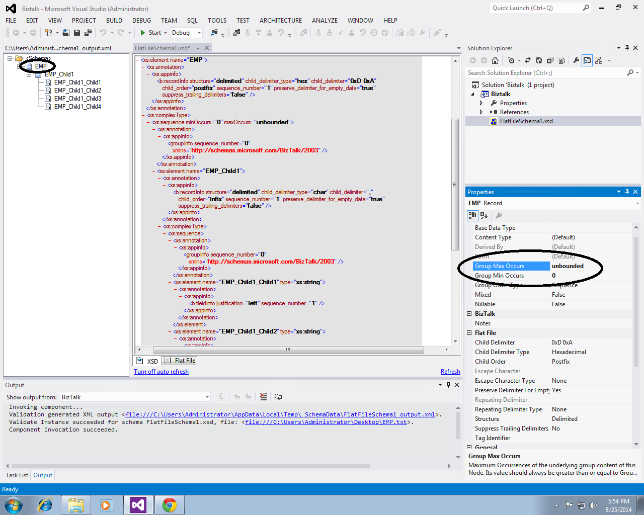To Saurav Suman's Blog. Creating a flat file schema through a