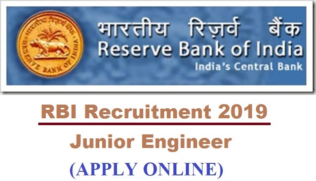 Reserve Bank Jr. Engineer Online Form 2019