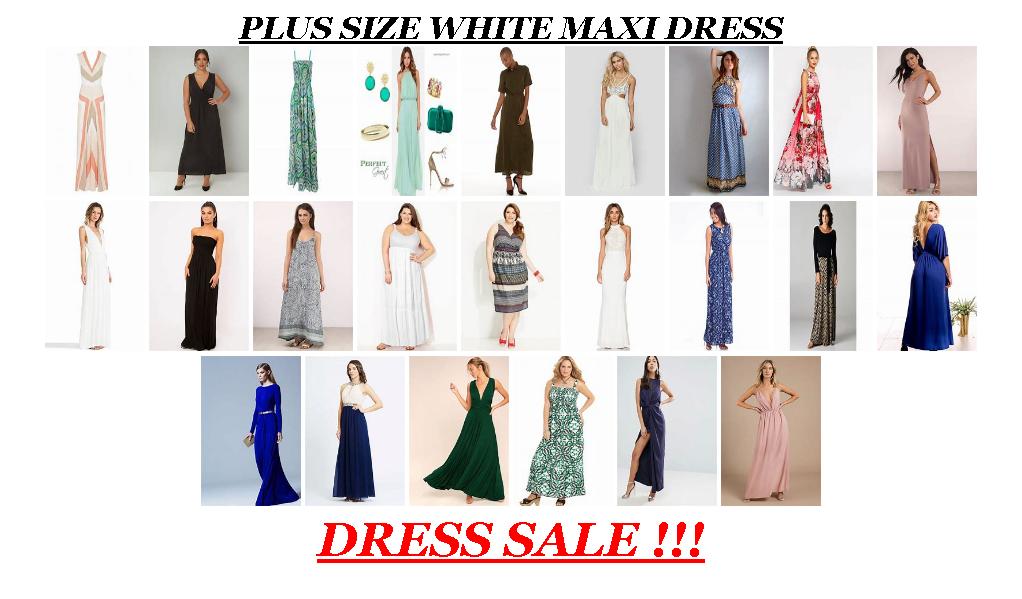 Huge Clearance Sale - Plus Size White Maxi Dress
