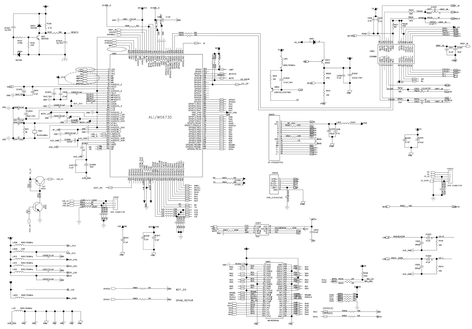 Schematic Diagrams: Philco Britania PB329BT – Circuit diagram and
