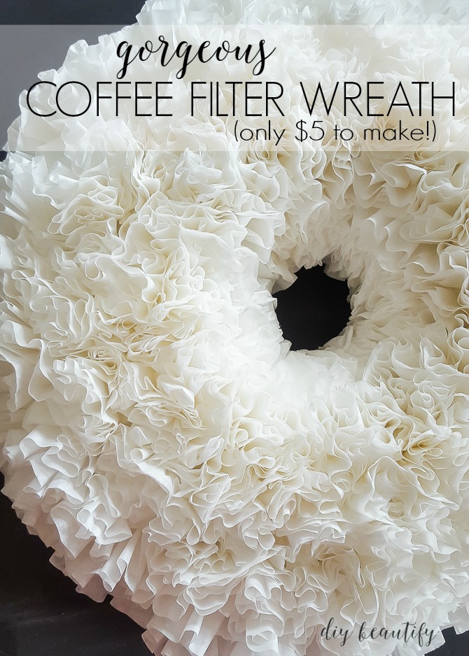 coffee filter wreath