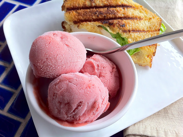 Rhubarb Sorbet Scooped