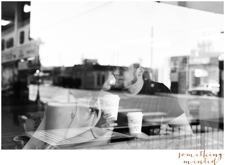 Coffee Shop Engagement Session | The Woolley Market