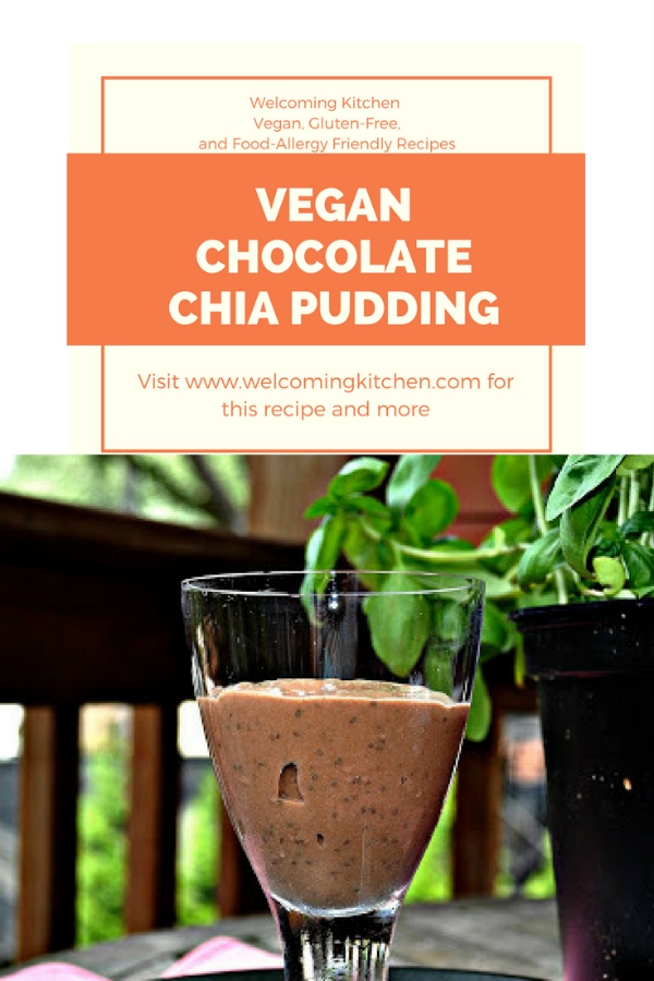 Chocolate Chia Pudding (vegan, gluten-free, food-allergy friendly) - www.welcomingkitchen.com