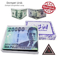 Dompet unik bermotif uang Dompet unik bermotif uang