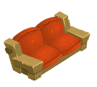 Animal Jam Whip Graphics Wood Framed Couch Comfy Wood Chair