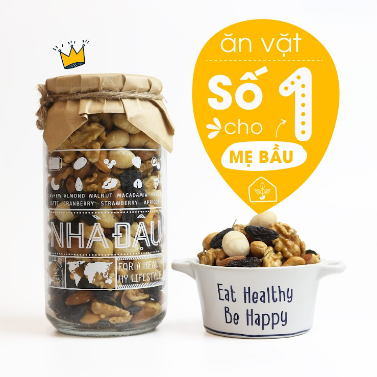 [A36] Mixnuts 5 loại hạt Mẹ Bầu nên ăn để thai kỳ khỏe mạnh