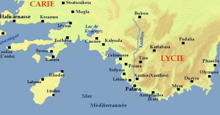 Карта античных городов турции