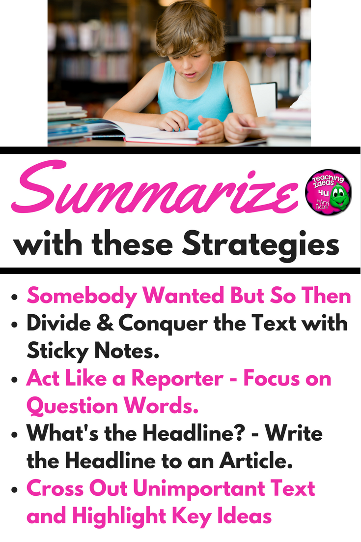 5 Easy Ways To Teach Summarizing - Teaching Resources And -5310