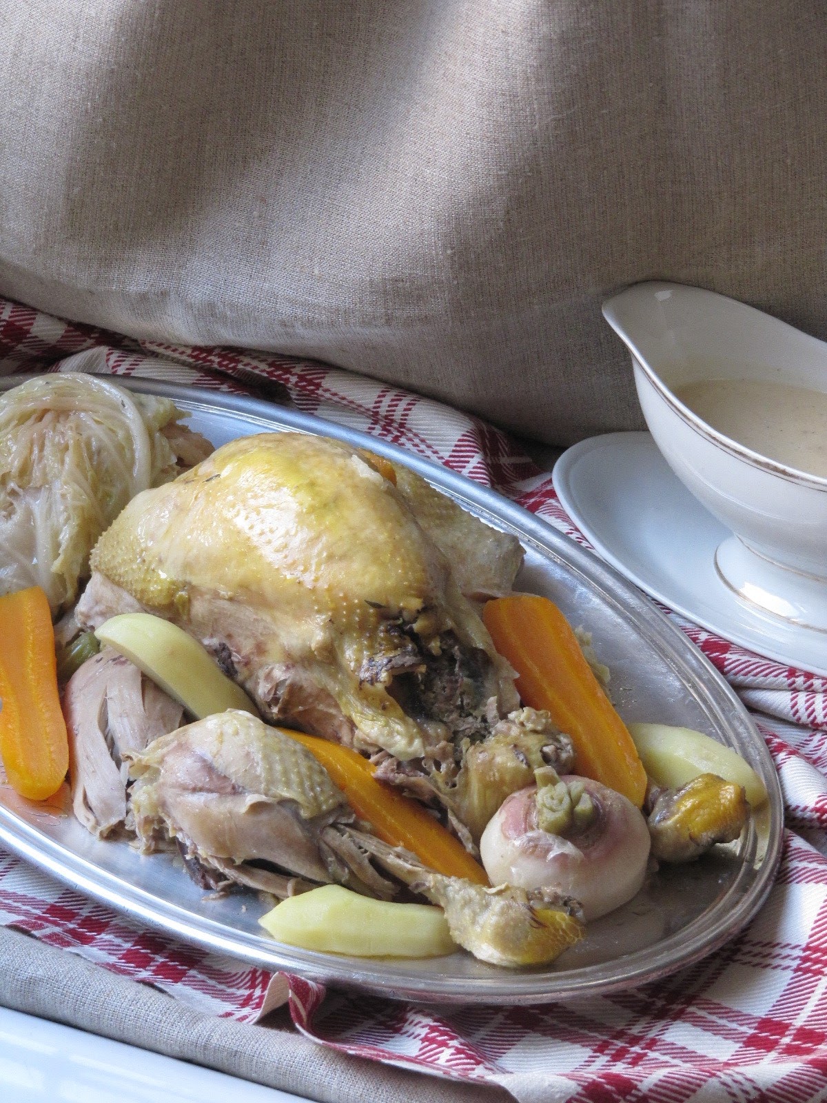 La cuisine d'ici et d'ISCA Poulet Henri IV sauce suprême