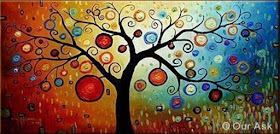modern art tree painting