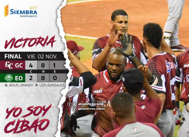 Gigantes del Cibao vencen 4-2 a las Estrellas Orientales Gigantes del Cibao vencen 4-2 a las Estrellas Orientales