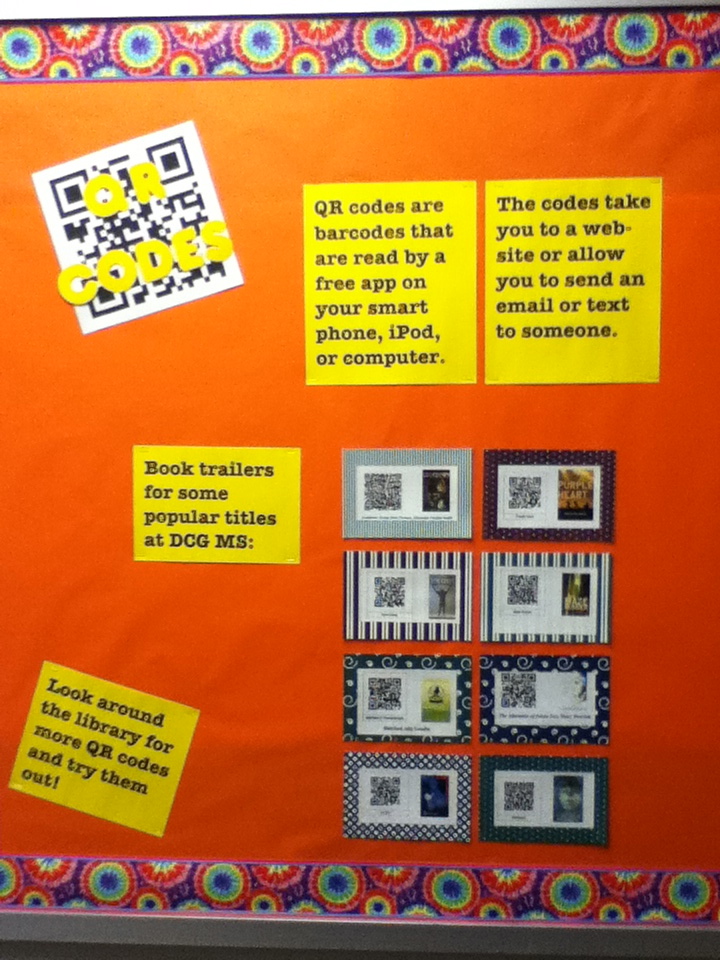 DCG Middle School Library: QR Codes in the Library, Take 2!