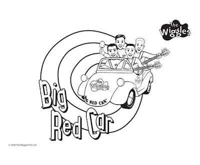 Free Kids Coloring: Big Red Car The Wiggles - Coloring 1