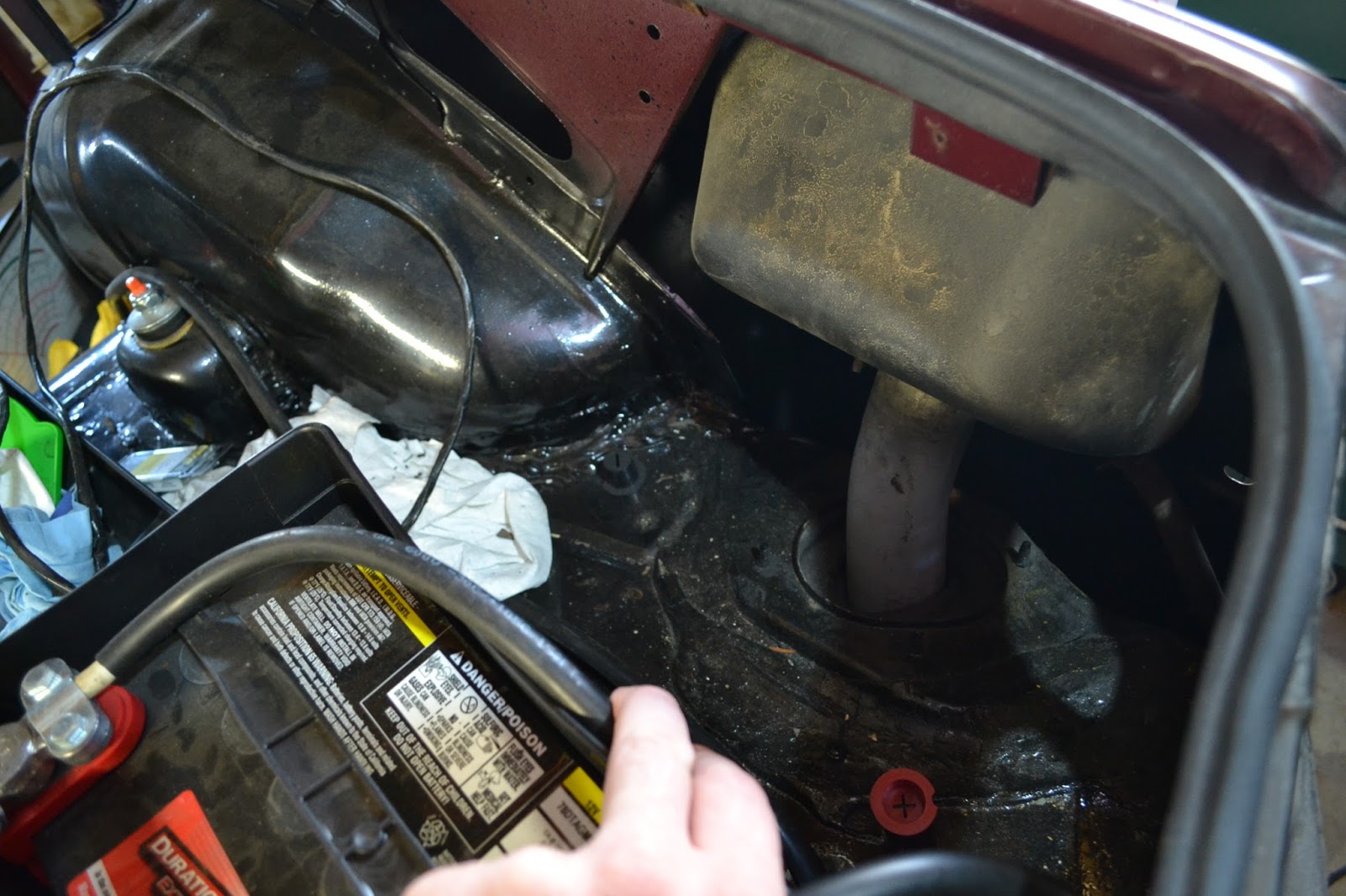 Fox Body Mustang Restoration Installing the Body to Filler Tube seal