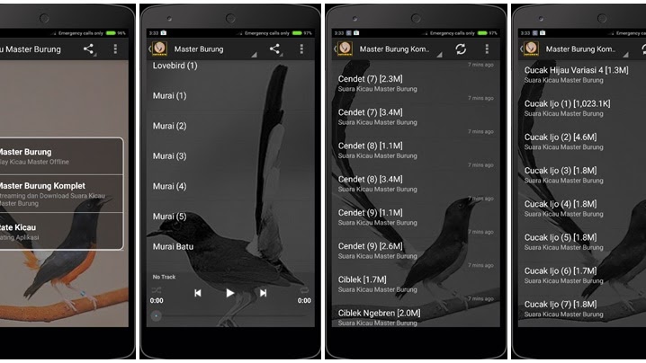 Aplikasi suara burung offline