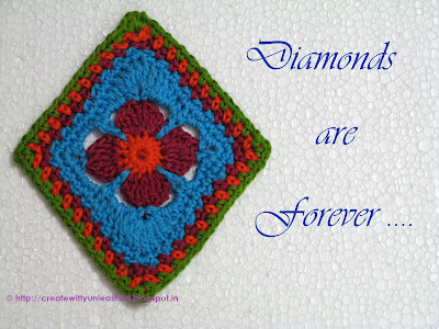Crochet diamond motif1