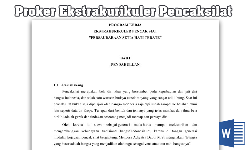 Contoh Laporan Kegiatan Ekstrakurikuler Olahraga Sd Seputar Laporan