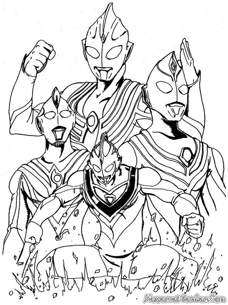 Mewarnai Gambar Ultraman Mewarnai Gambar
