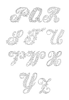 font alphabet images floral designs collage sheet royalty free