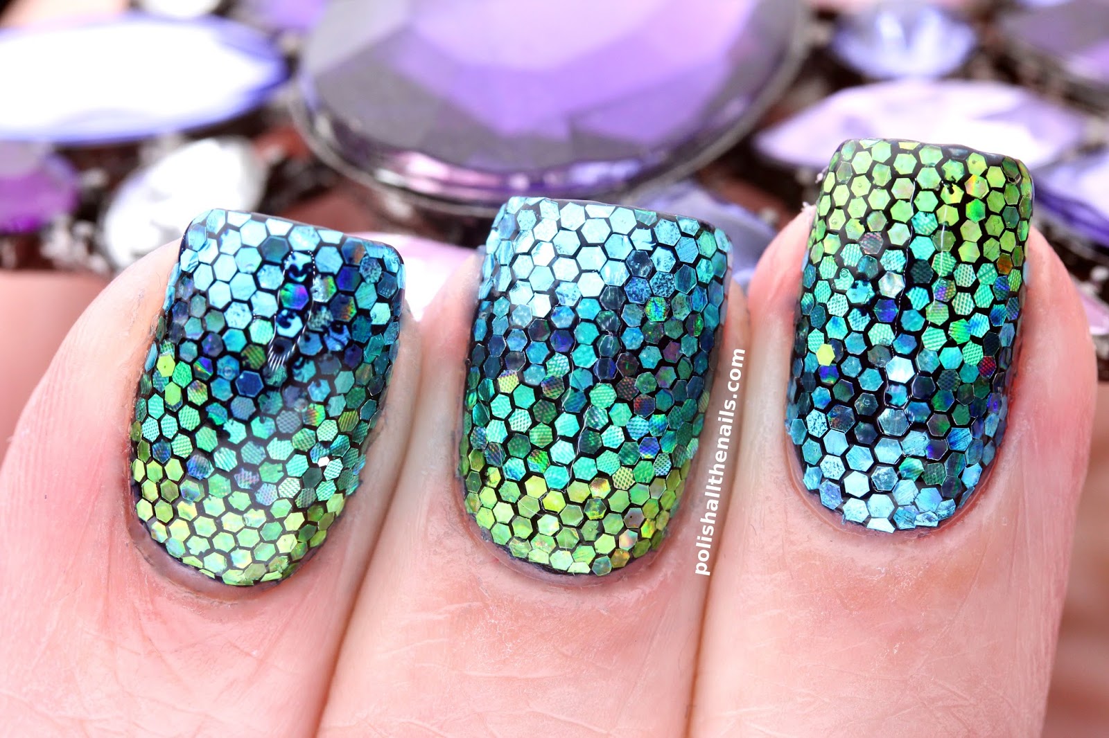 Nail Art: Real Mermaid Glitter Nails