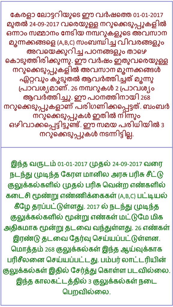 A B C Winning Statitics of Kerala lottery Table 01 A B C Winning Statitics of Kerala lottery Table 01