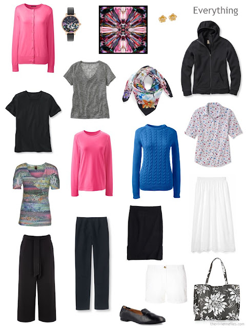 a "Whatever's Clean 13" wardrobe in black, white and brights for warm weather a "Whatever's Clean 13" wardrobe in black, white and brights for warm weather