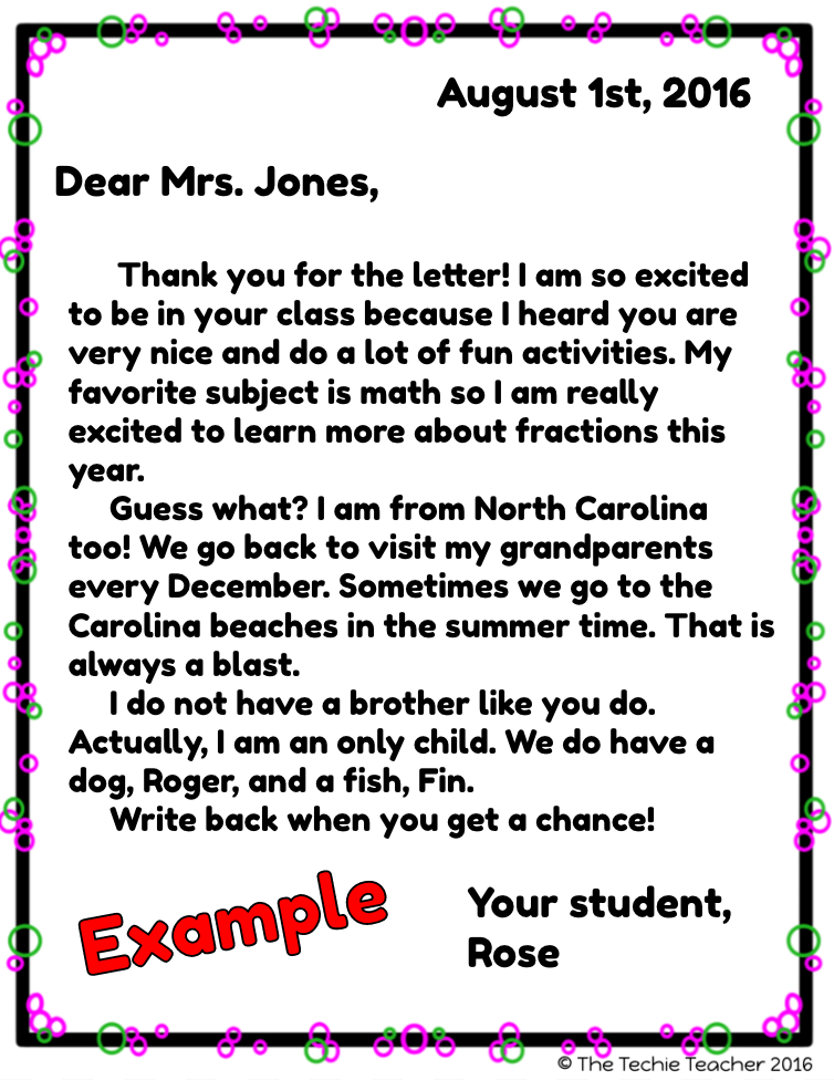 Write a friendly letter to your teacher image