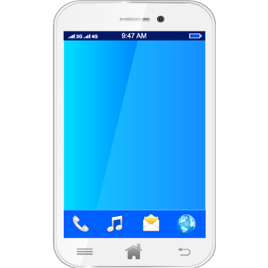 Smartphone blanco - Vector