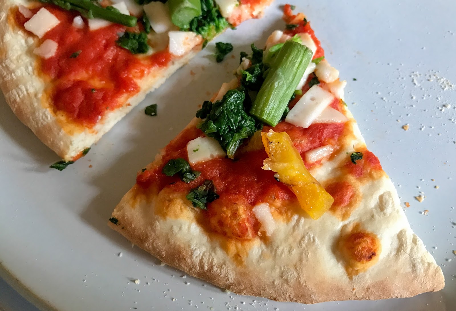 Close up of Valsoia Grilled Vegetable Dairy Free Pizza available from Ciao Gusto tab at Ocado