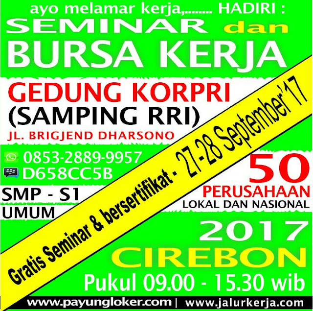 Joba Fair Cirebon, 27-28 September di Gedung Korpri Kota Cirebon