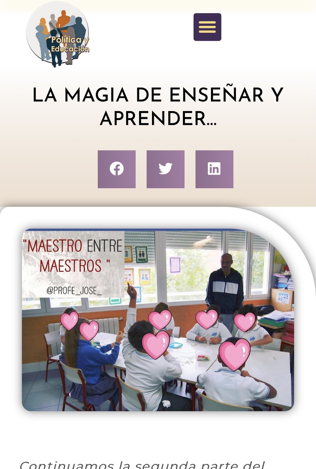 LA MAGIA DE ENSEÑAR Y APRENDER…