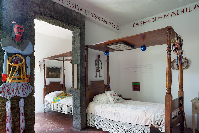 BoHo Home takes you to Frida Kahlo’s Casa Azul on her birthday - bedroom 1 BoHoHome.com @bohosusan