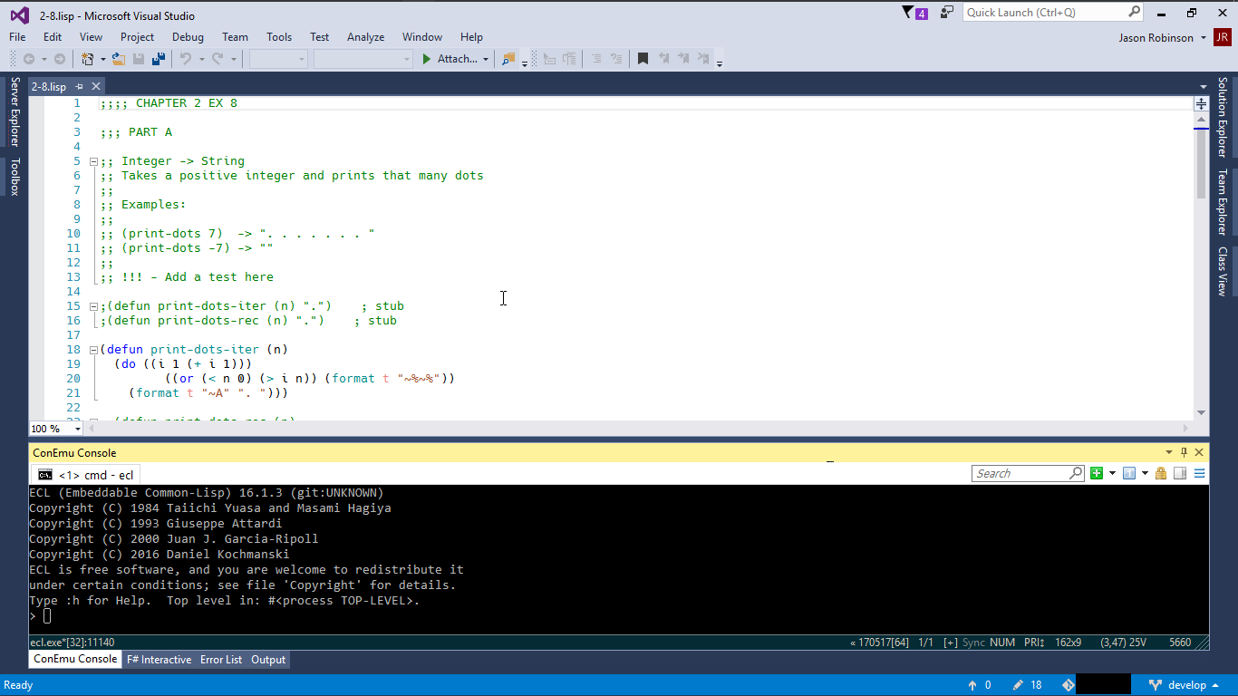 RightMinded Solutions: Visual Studio 2015 -> Common Lisp IDE