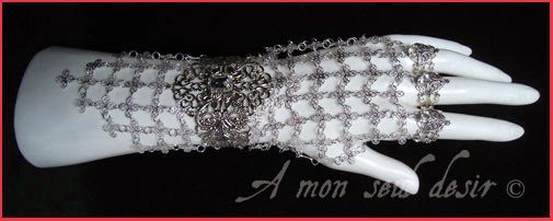 Gantelet côte de maille femme armure médiéval gant lady amour chainmail woman medieval glove 