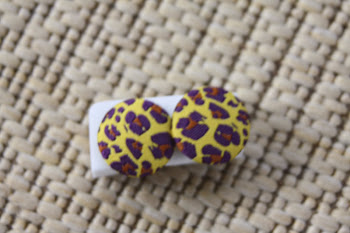 purple cheeta print on yellow big