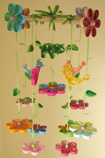 giostrina da culla con fiori in quilling giostrina da culla con fiori in quilling